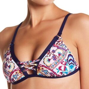 Nanette Lepore Surin Colorful Patterned Bikini Top
